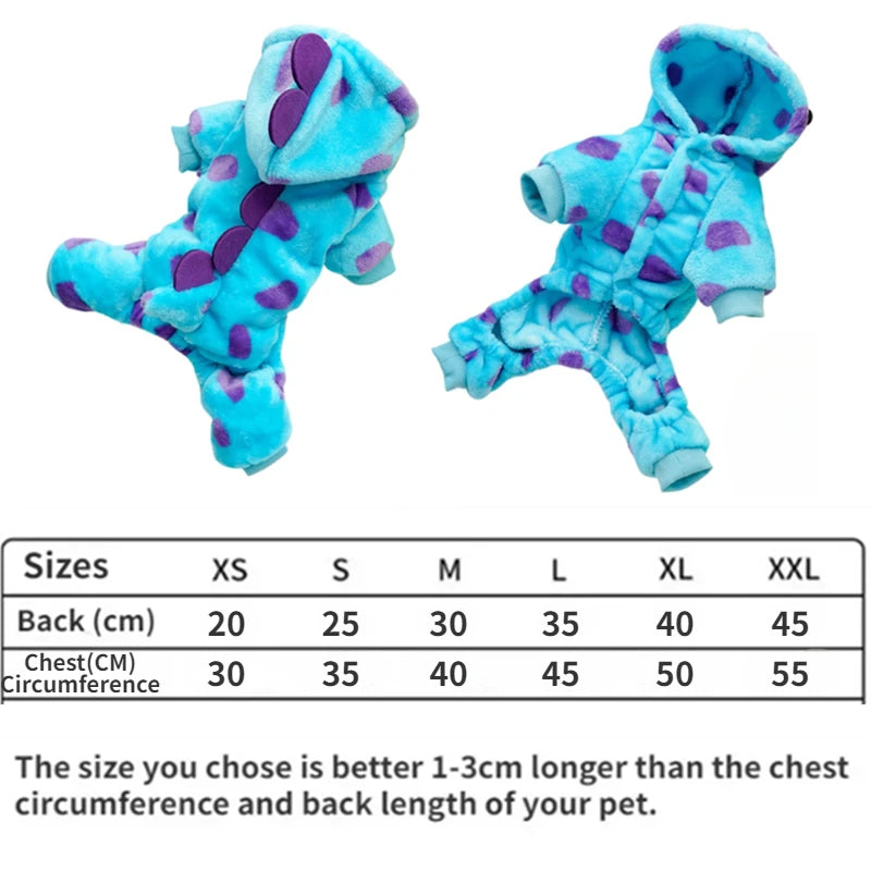 Green Dinosaur Costume for Dogs & Cats - XS
