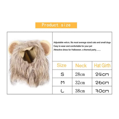 Lion Mane Costume for Dogs & Cats