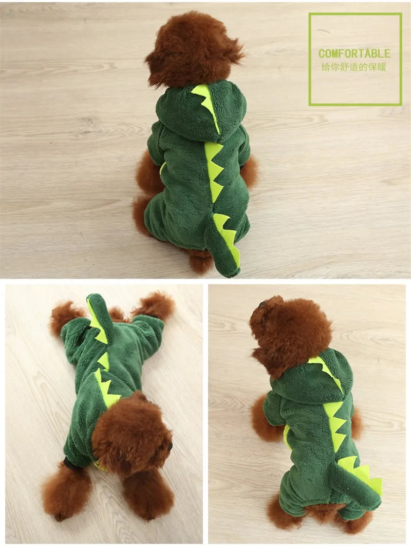 Green Dinosaur Costume for Dogs & Cats - XS