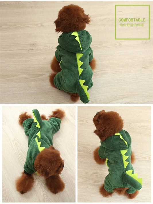 Green Dinosaur Costume for Dogs & Cats - XS